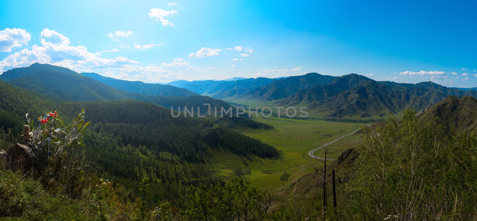 Mountain pass Chike-Taman in Altai, Siberia, Russia