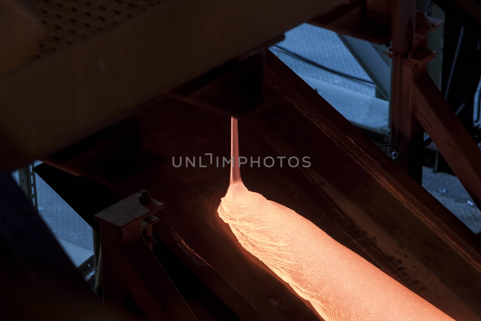 Liquid glass - production line in glassworks