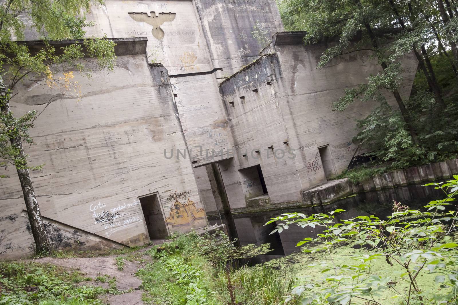 Unfinished German sluice in Lesniewo, Poland. by parys