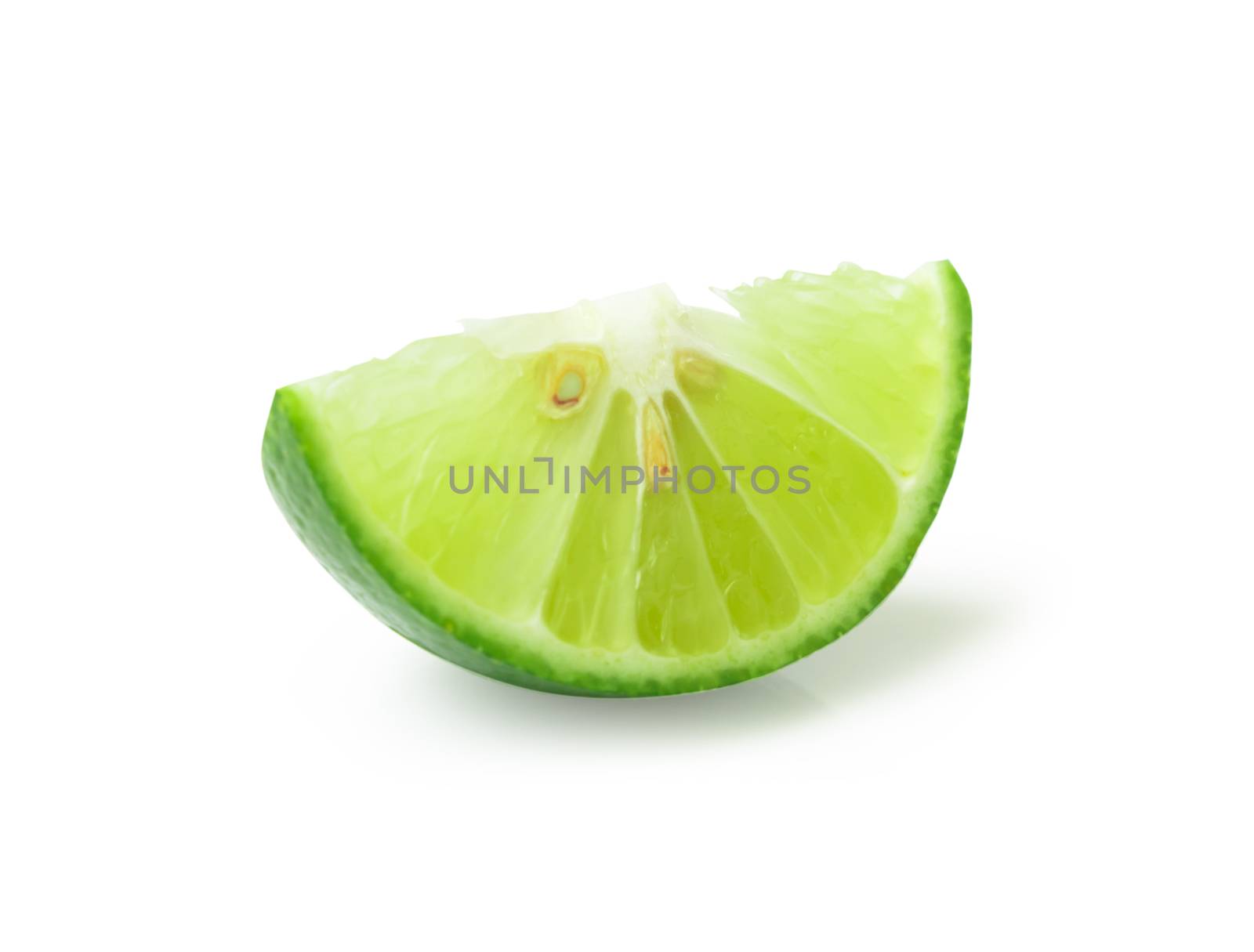 Fresh lime slice isolated on white background with clipping path by pt.pongsak@gmail.com