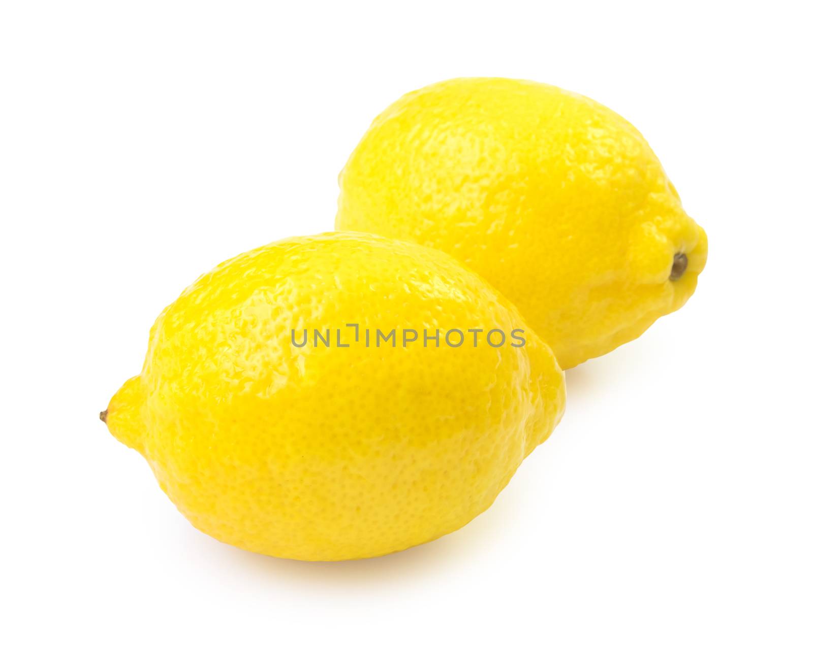 Fresh lemon fruit on white background with clipping path