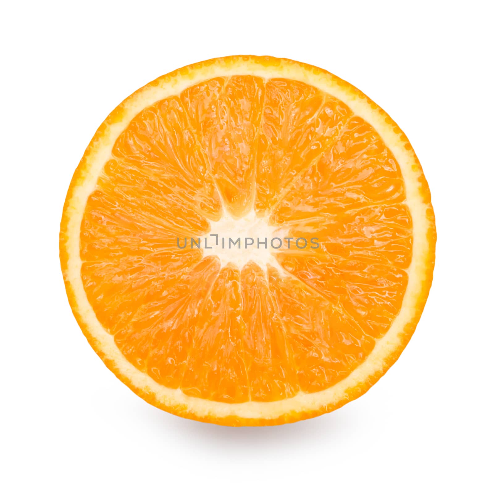 Fresh orange fruit slice on white background with clipping path by pt.pongsak@gmail.com