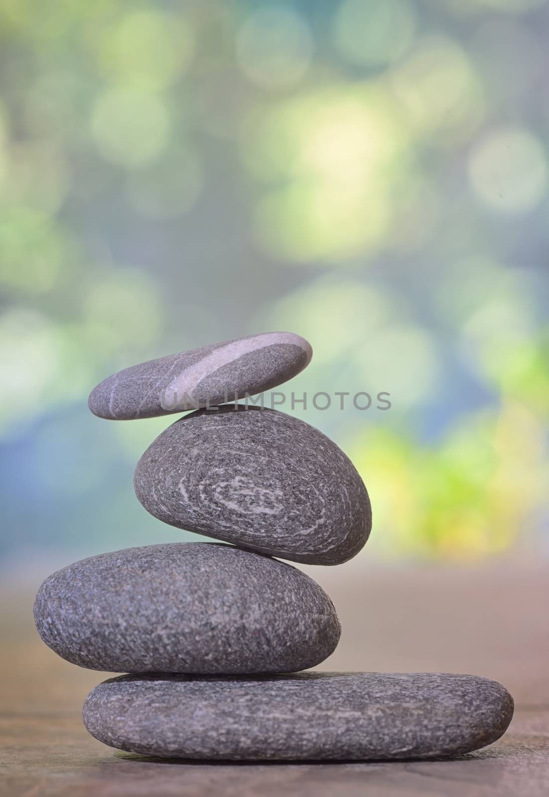 pile of pebble stones isolated in nature