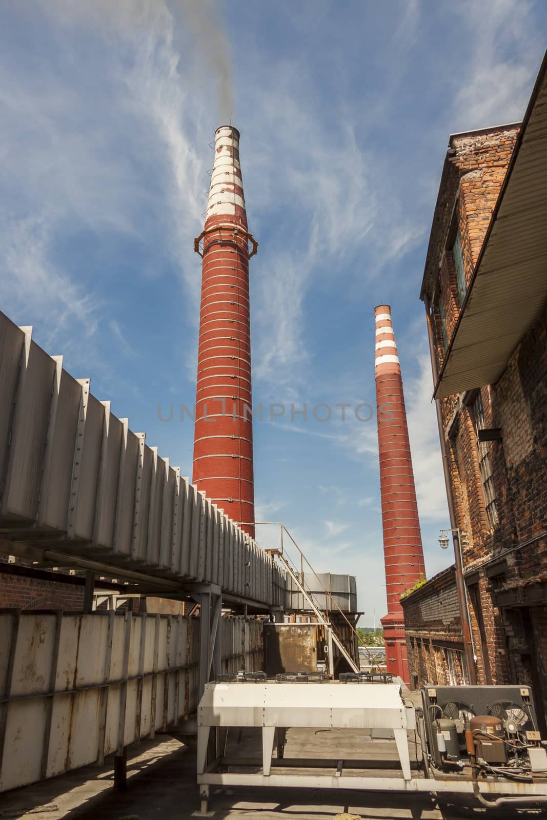 Red bricks chimney by parys