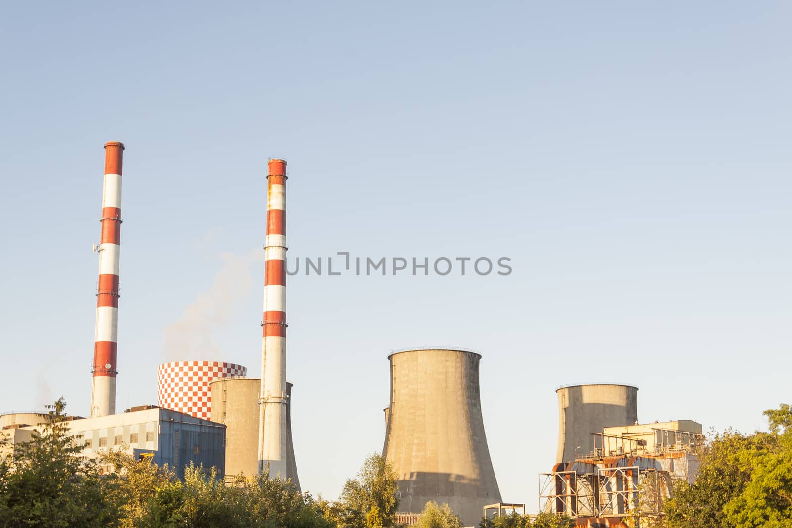 Thermal power station  - Lagisza, Poland, Europe.