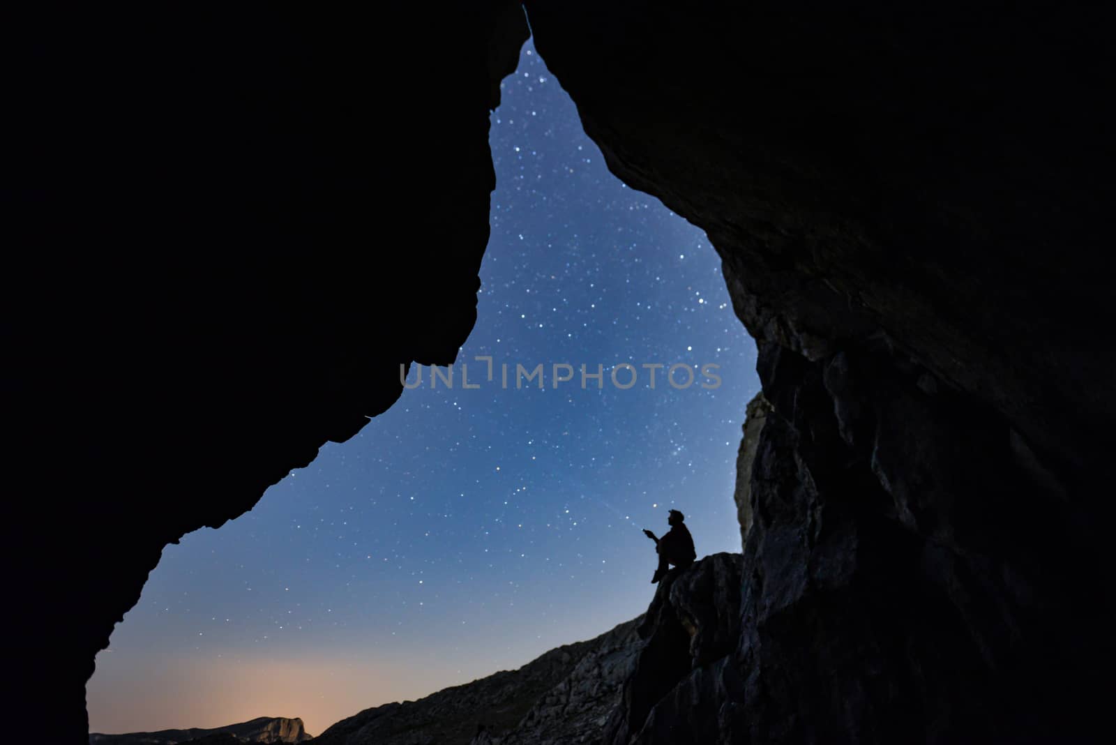 light up the sky at the cave entrance