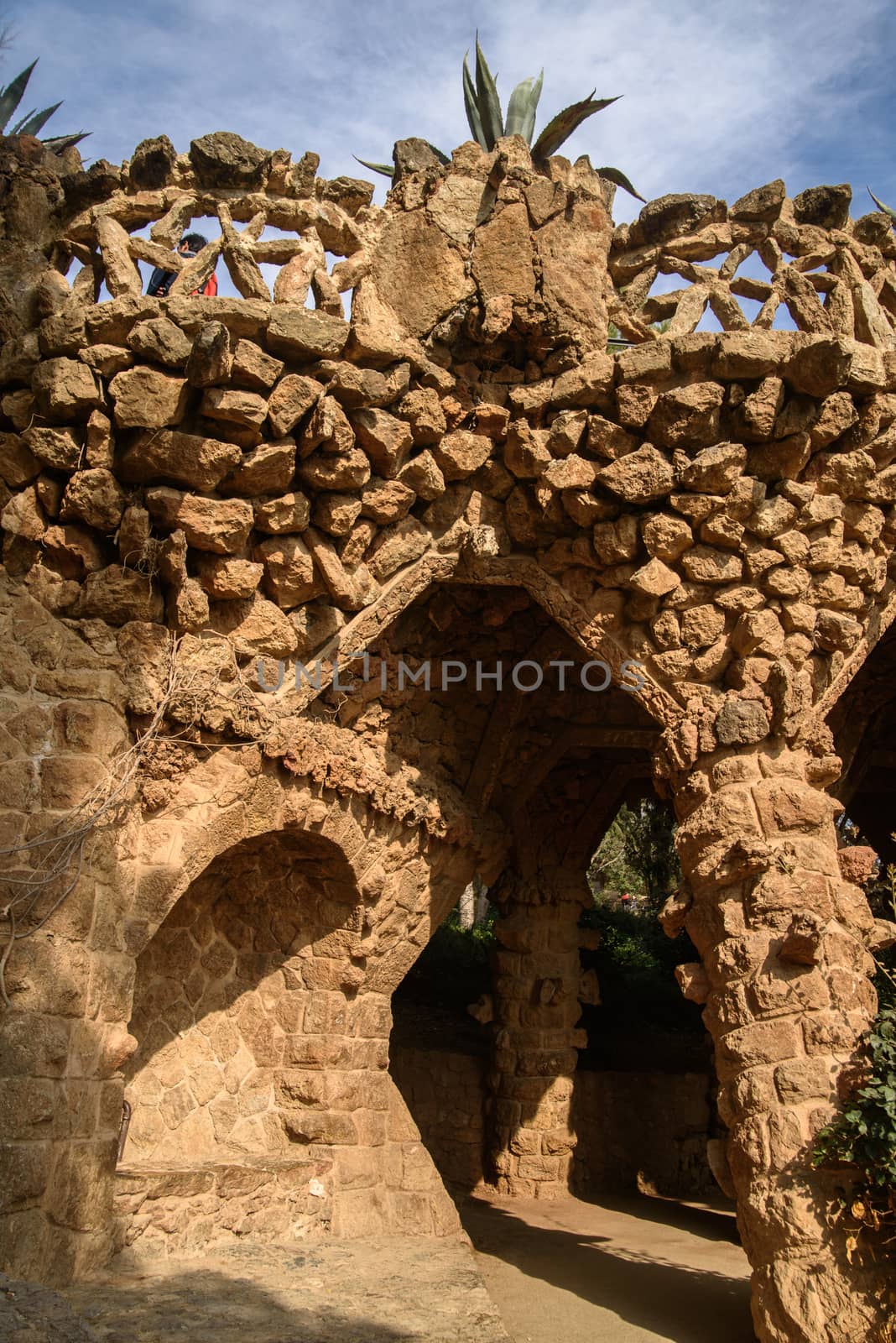 Park Guell in Barcelona, Spain. by johnnychaos