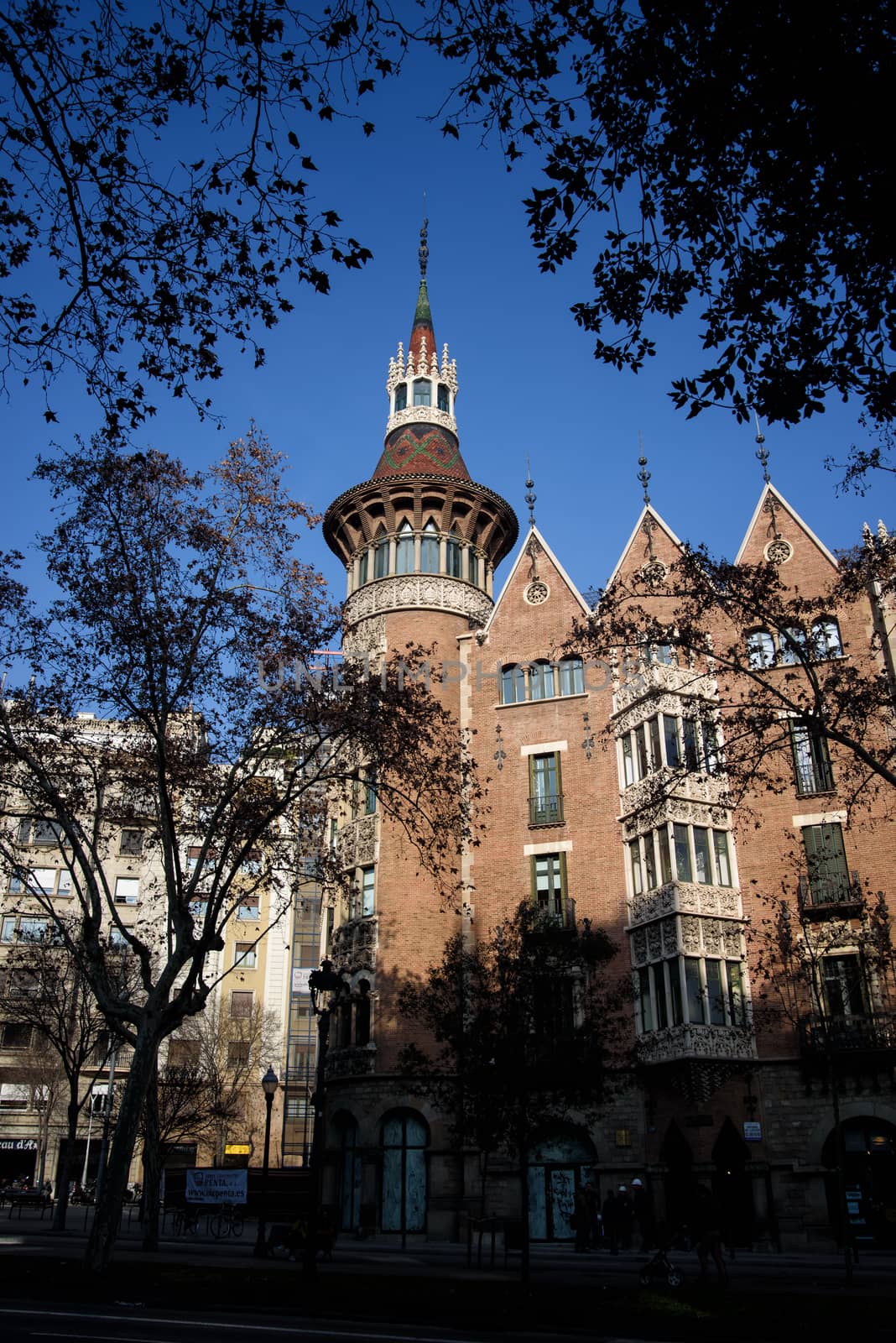 Barcelona, Spain, one of the buildings designed by Antoni Gaudi