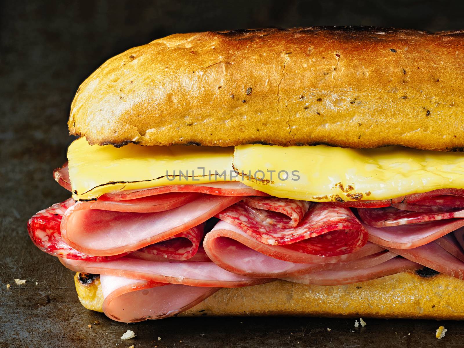 rustic deli cold cuts sandwich by zkruger