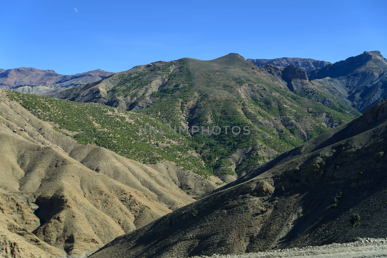 Travel destination and moroccan landmark - Atlas Mountains, Morocco