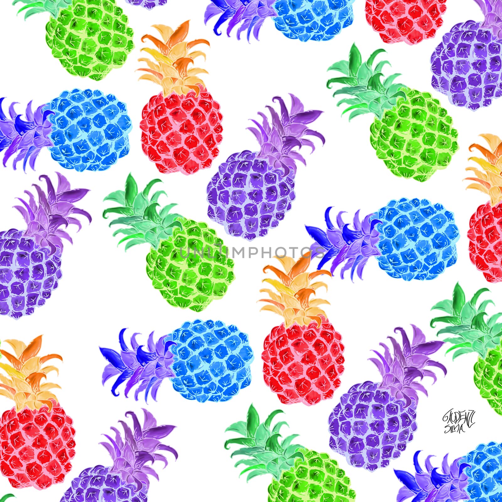 pineapple drawn in color with white background







fabrics with color drawn pineapple with colored