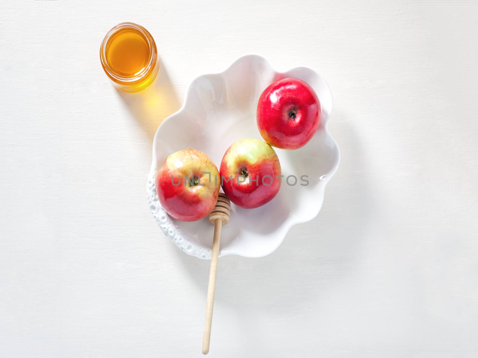 Apples, pomegranate and honey for Rosh Hashanah.