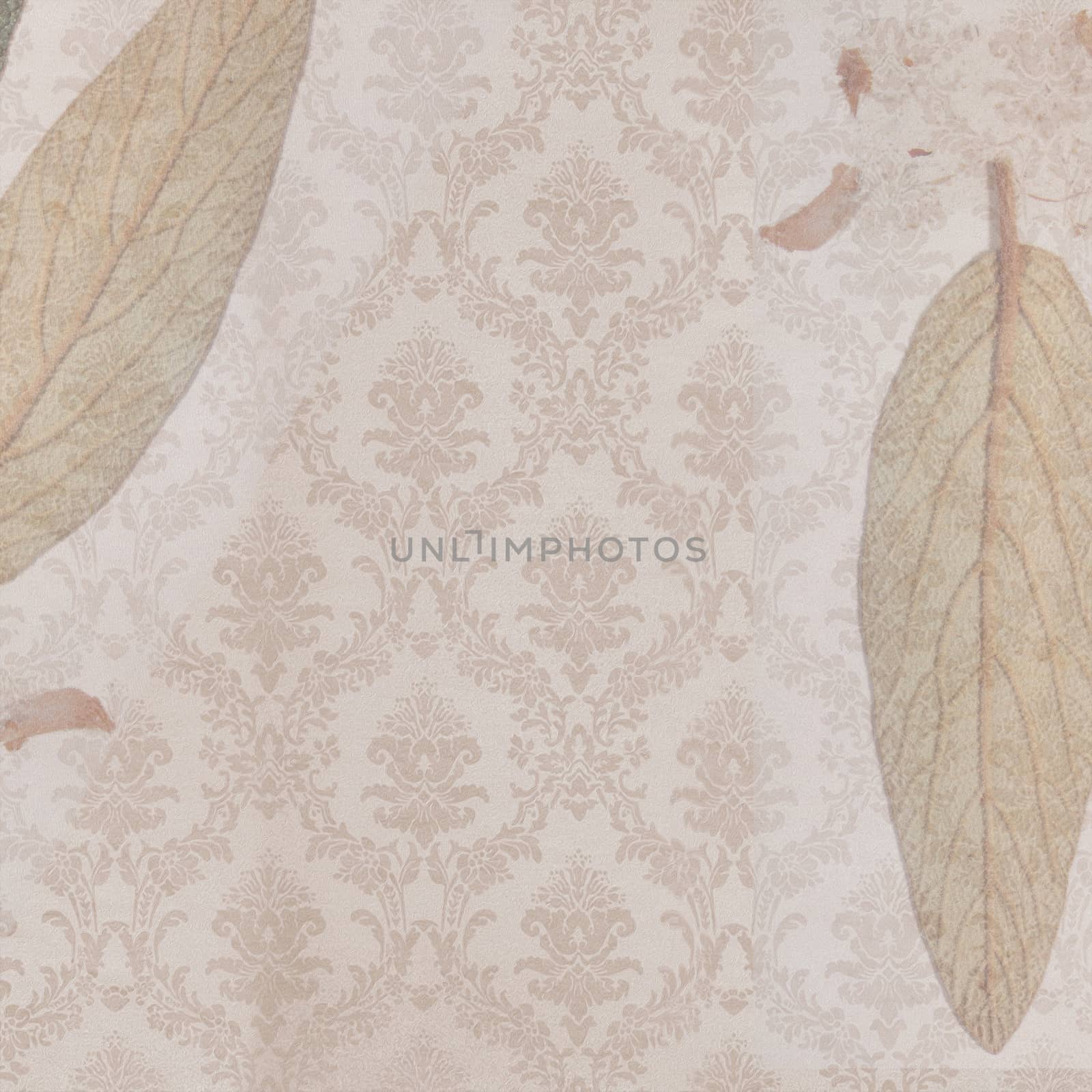 <font><font>Clicca per modificare</font></font>Background sepia true leaves  canvas material handmade
