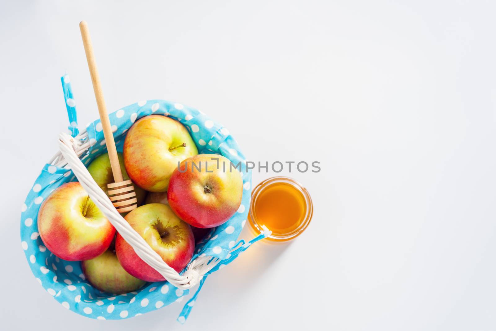 Apples, pomegranate and honey for Rosh Hashanah by supercat67