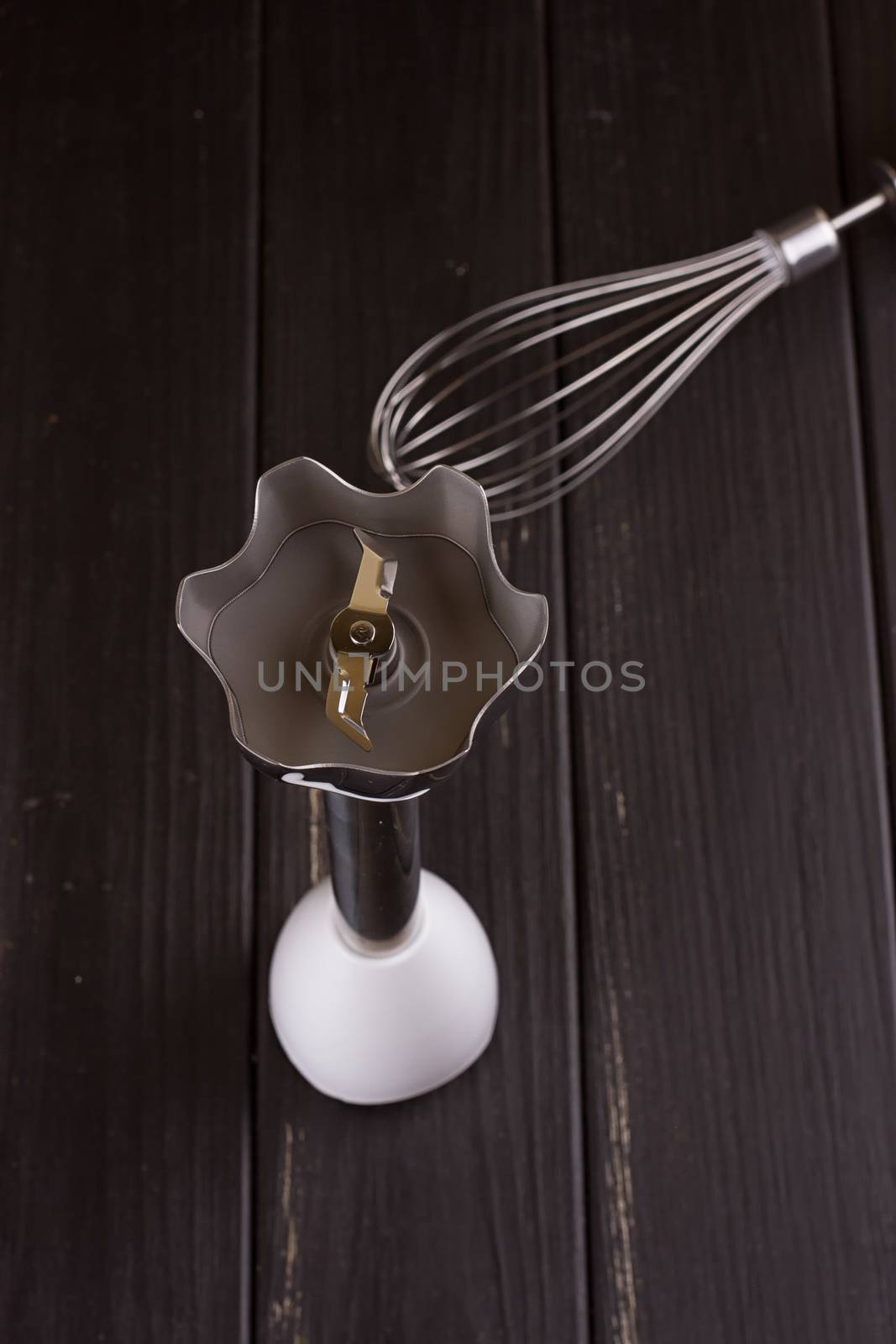 Nozzle of Hand Blender on black Background