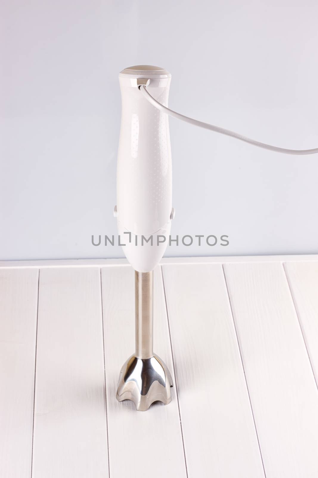 hand blender electric mixer on the white background