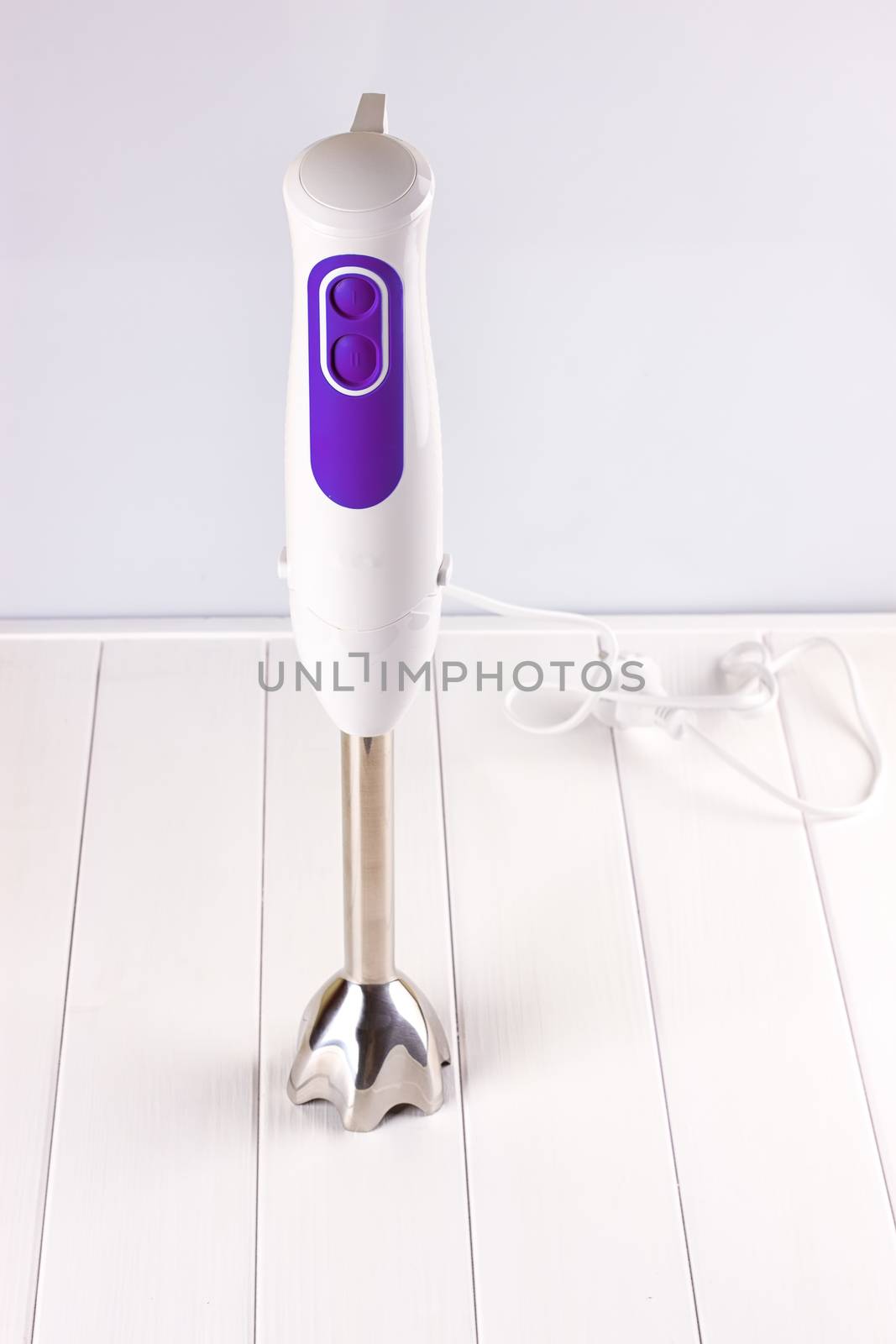 hand blender electric mixer on the white background