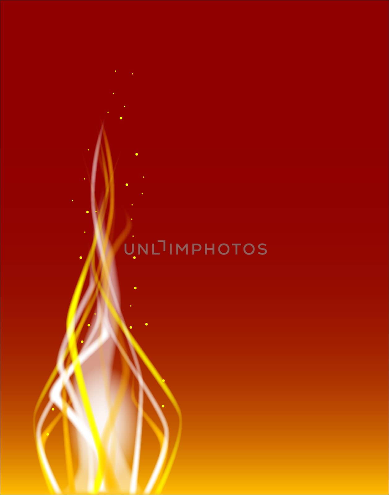 A fire dancing background with sparks over a red background