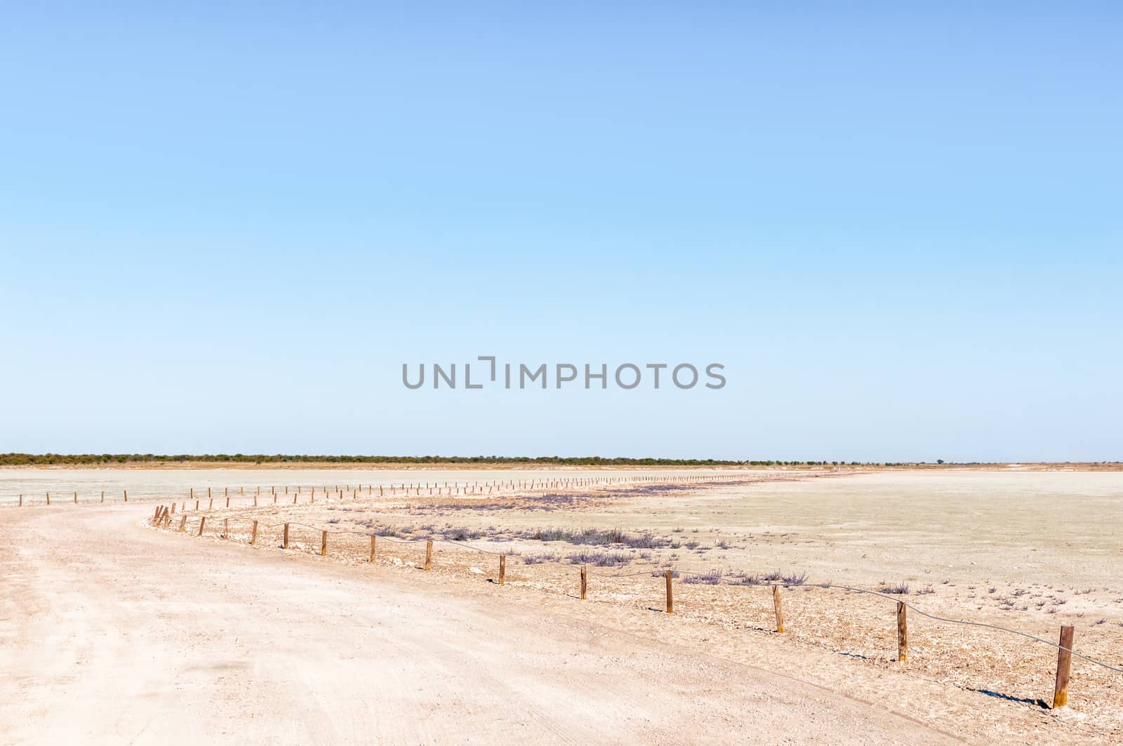 The view from the viewpoint on the Etosha Pan in Northern Namibia