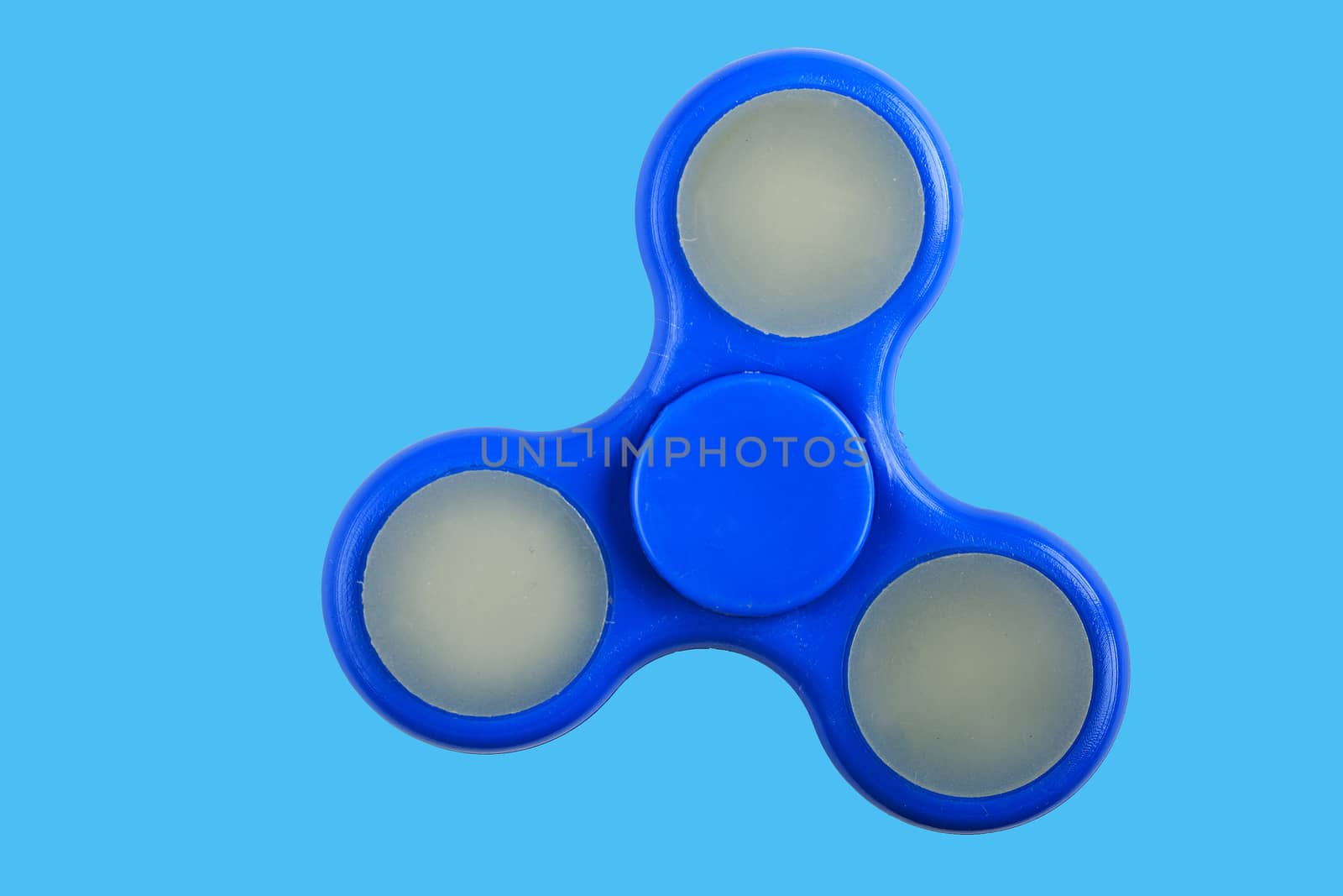 blue isolated spinn toy