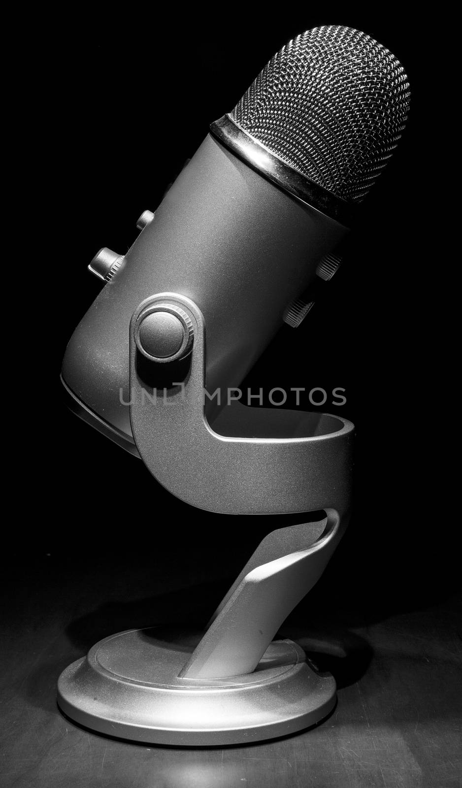 Modern microphone close up