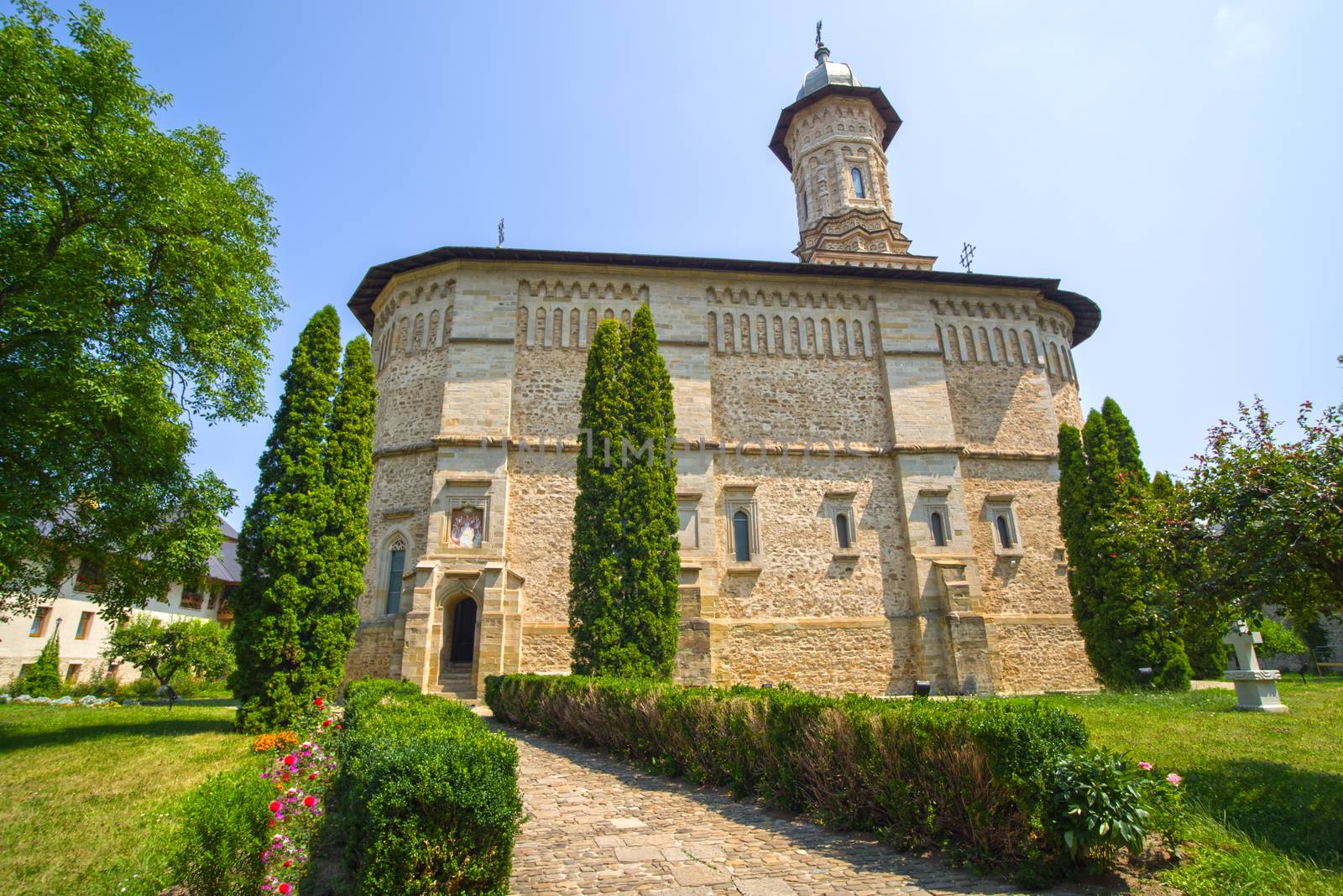 Dragomirna Monastery church is the tallest medieval monastery from Bucovina (northern Moldavia), Unesco heritage site.