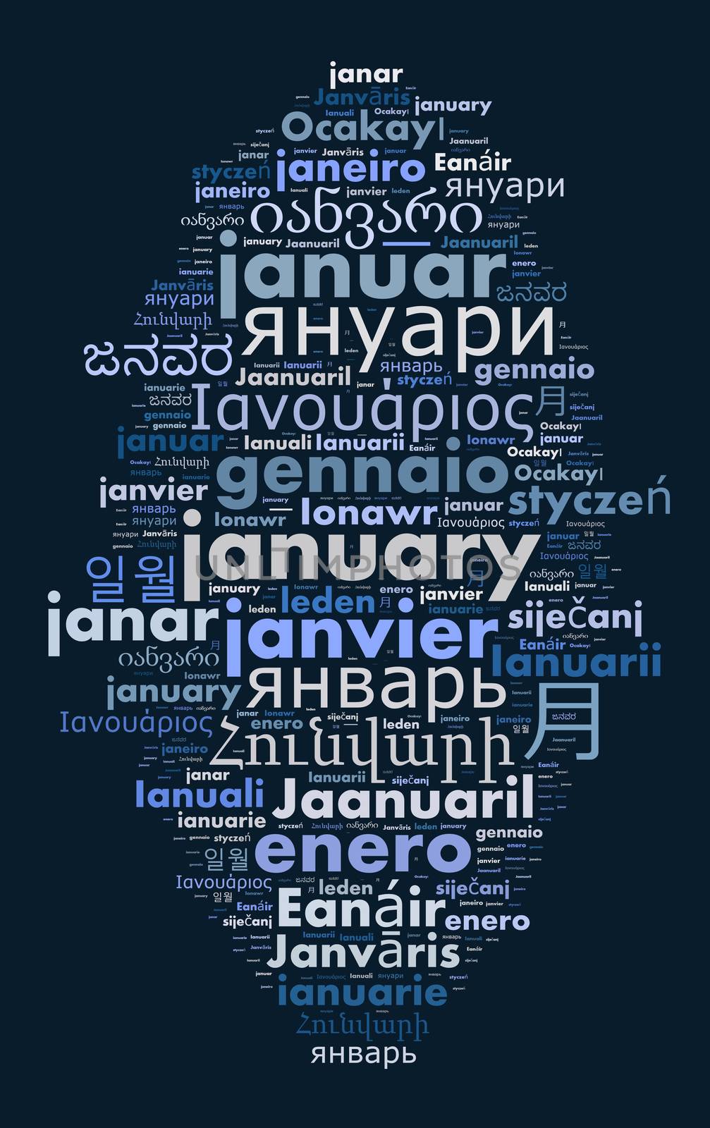 Word January in different languages by eenevski