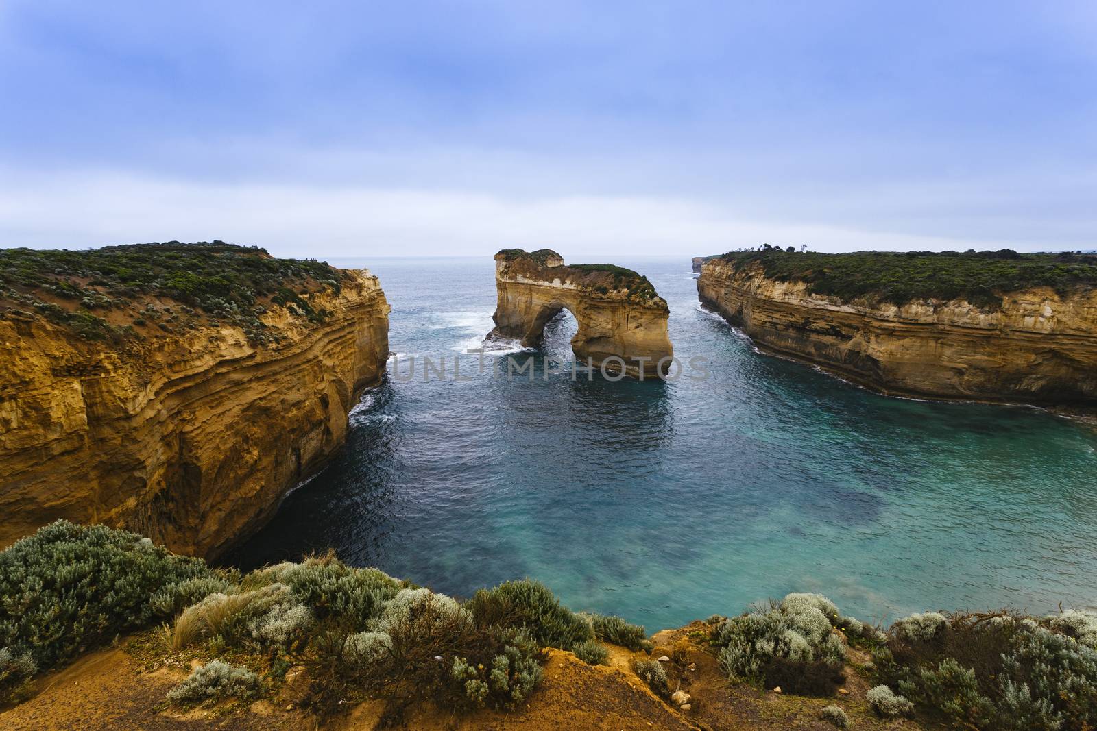 Photo from 2004 of the Island Archway on the Great Ocean Road in Australia.