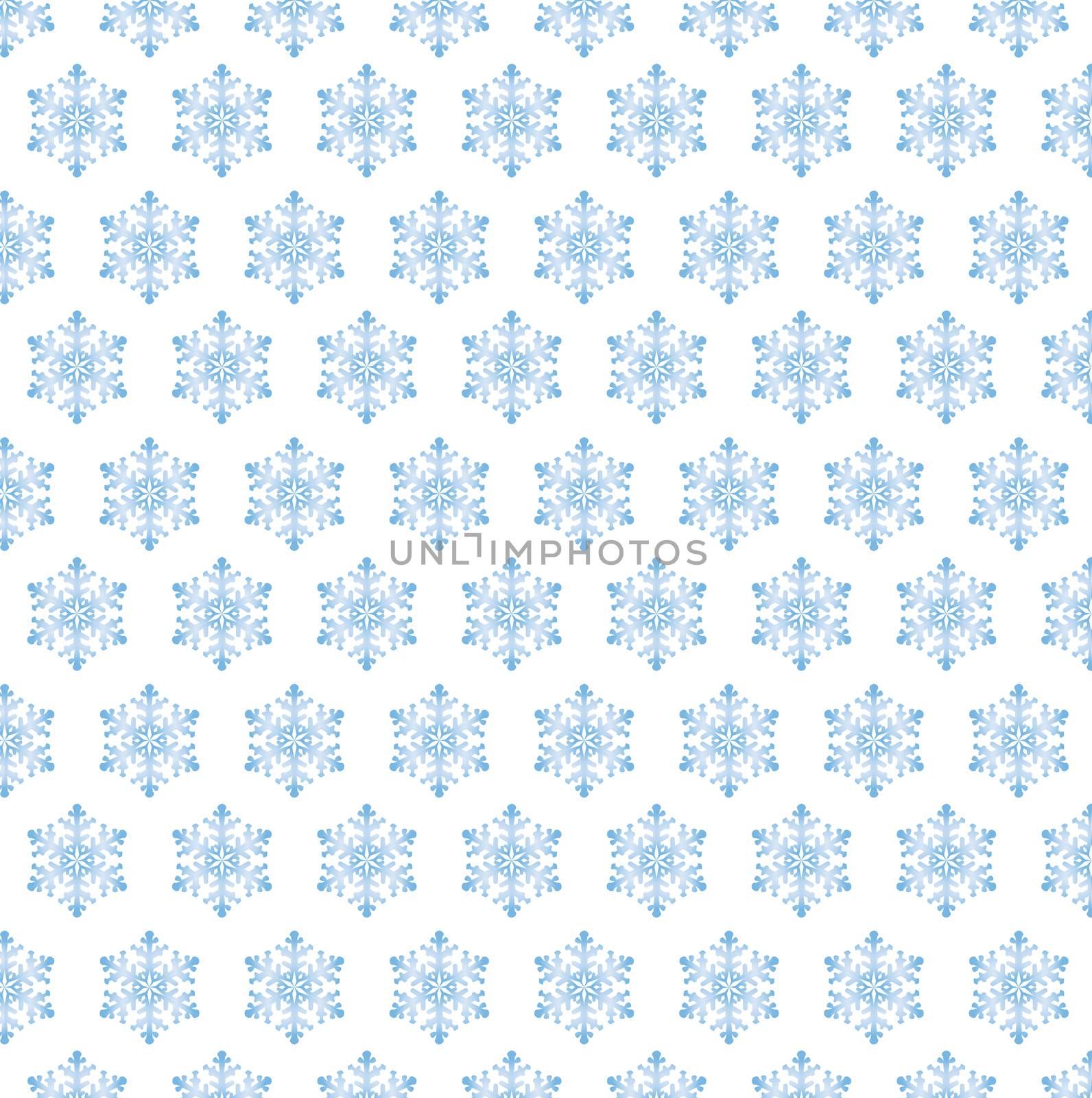 Light blue falling snowflake pattern over a white background