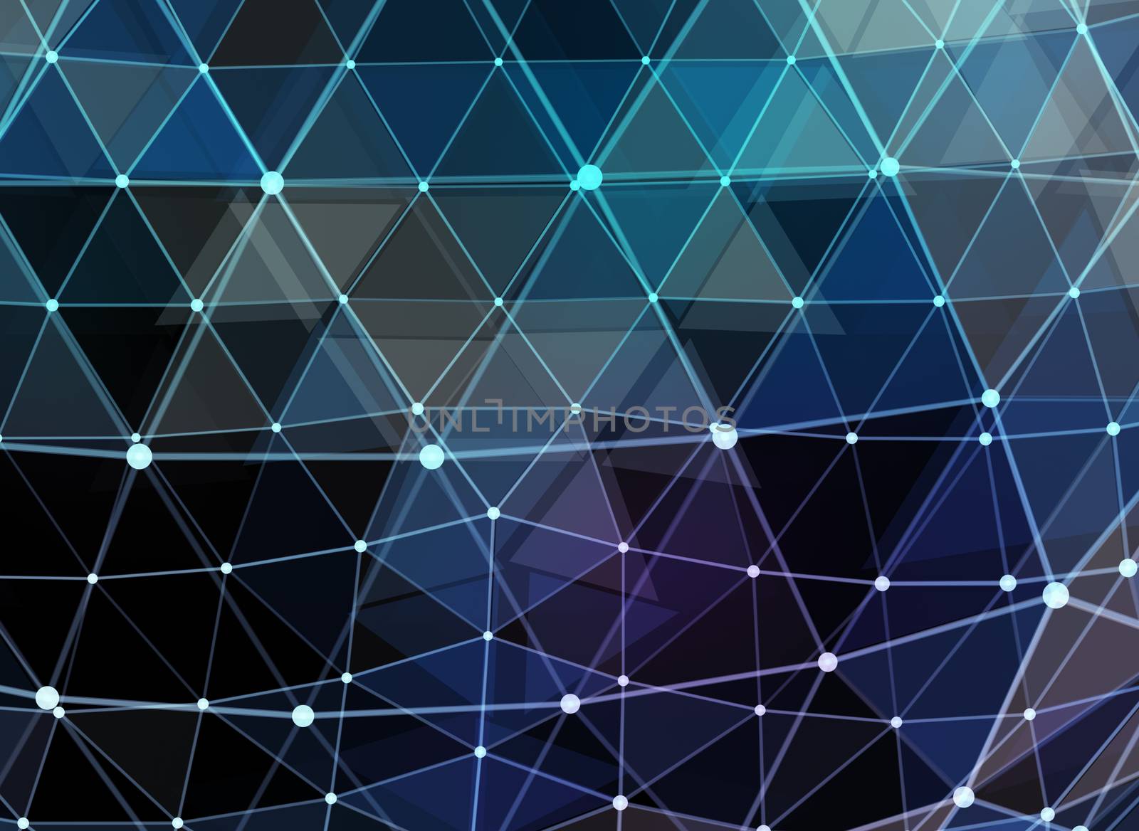 Abstract blue polygonal space background by Mirexon