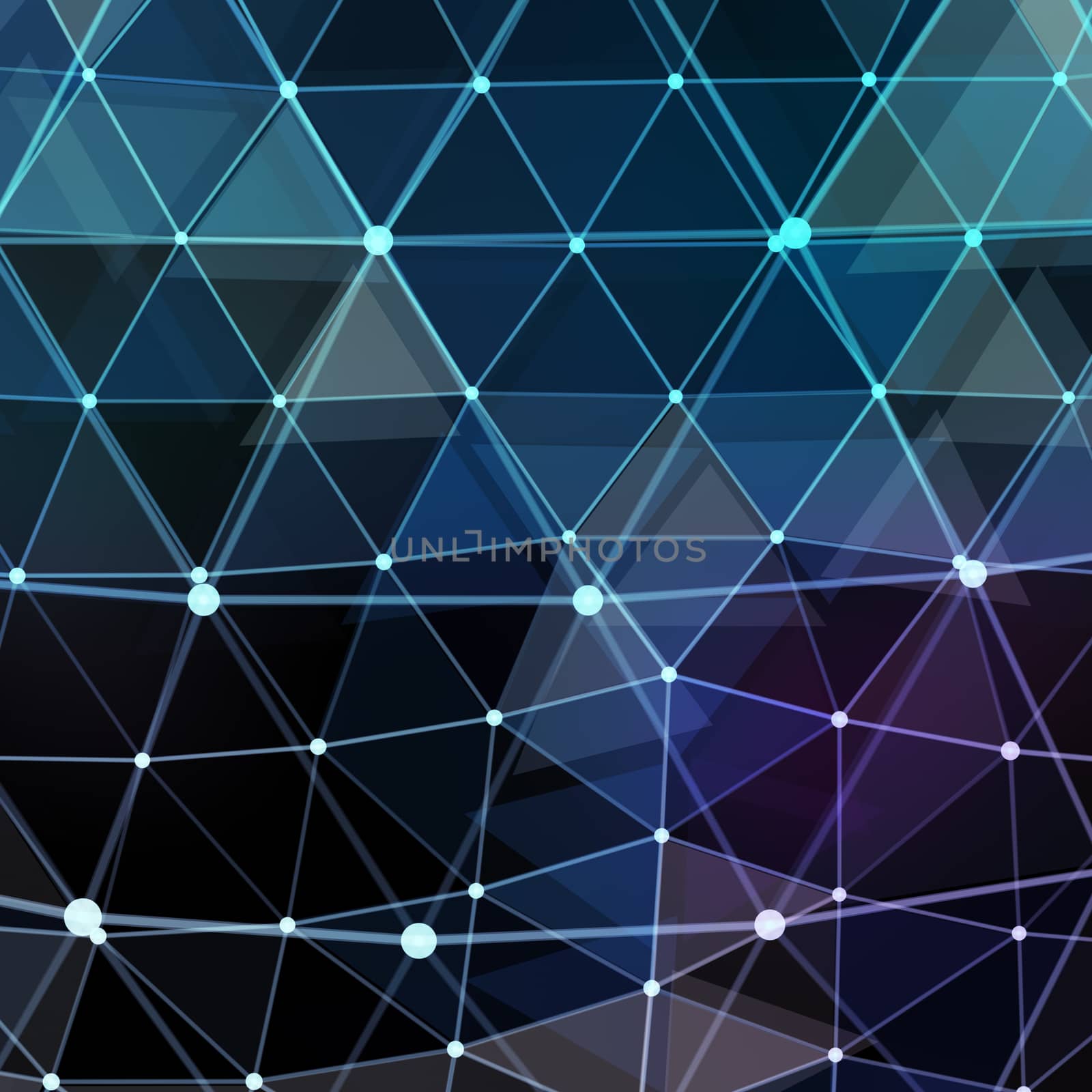 Abstract network data connection technology. Digital background. 3d illustration