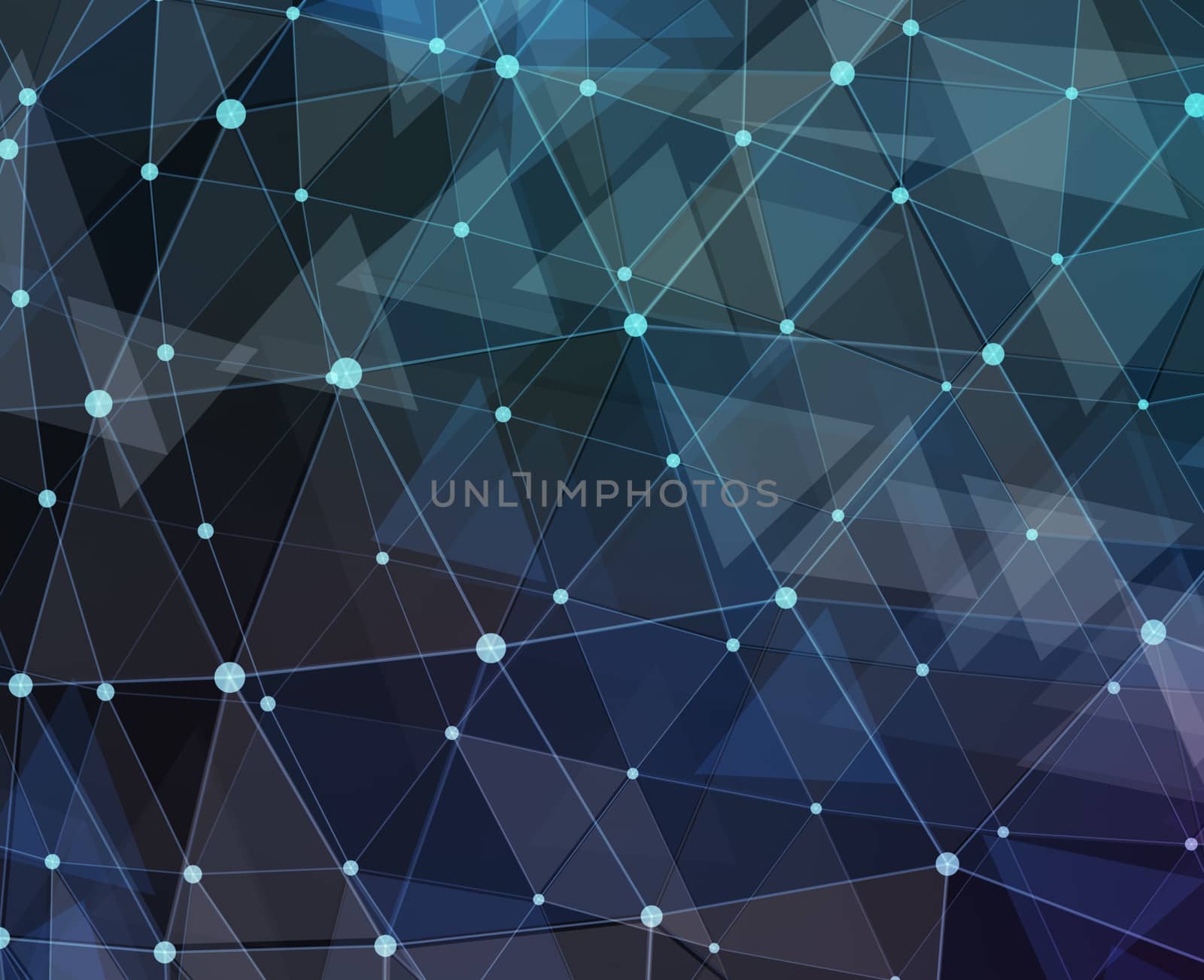 Abstract network data connection technology. Digital background. 3d illustration