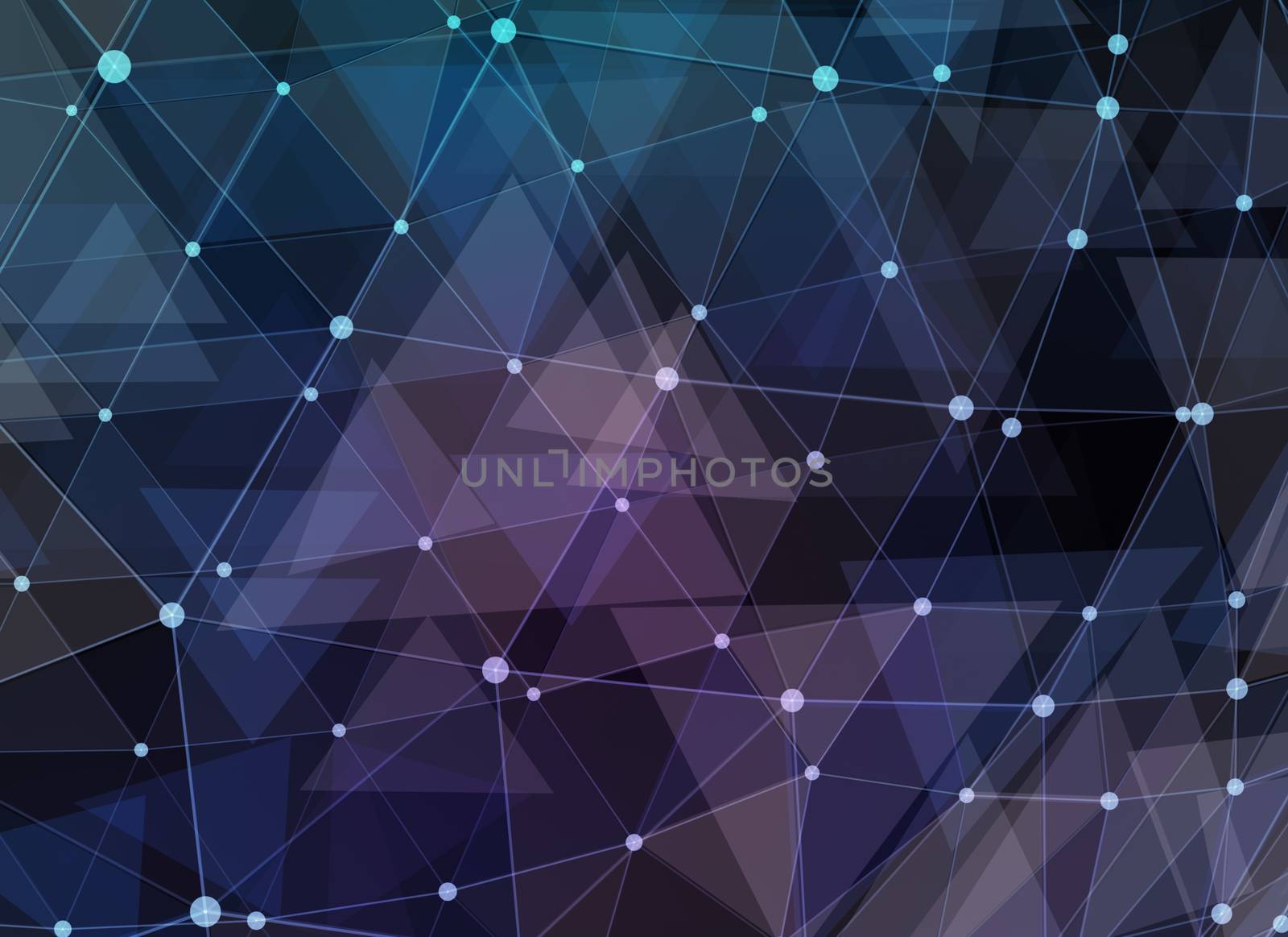 Abstract blue polygonal space background by Mirexon