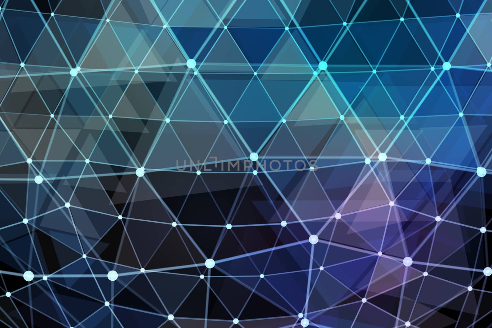 Network background abstract polygon triangle and dots by Mirexon