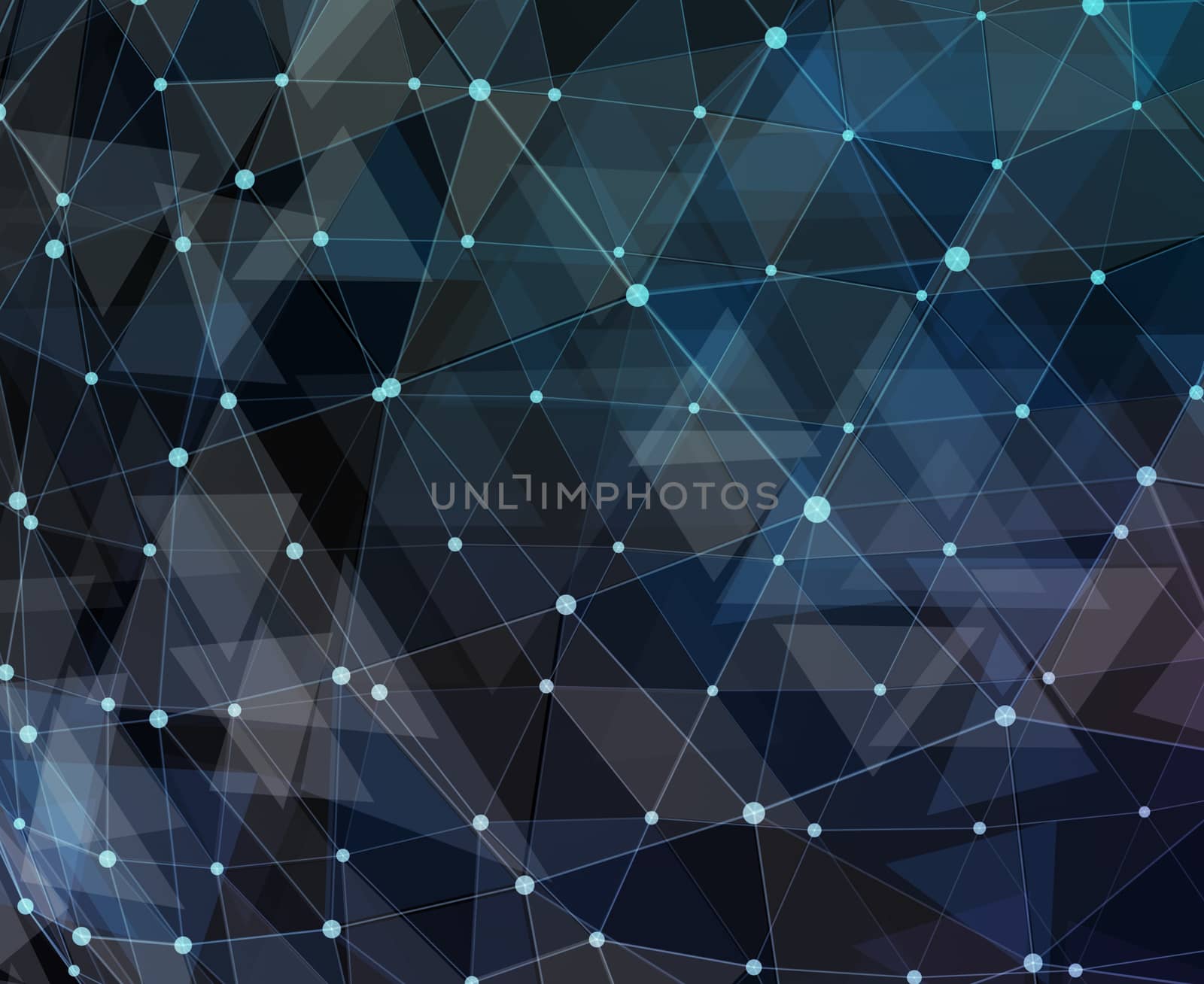 Network background abstract polygon triangle and dots by Mirexon