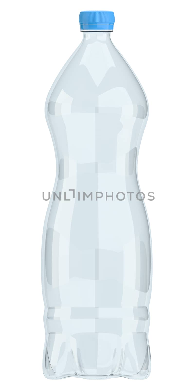 Small plastic water bottle isolated on white by cherezoff