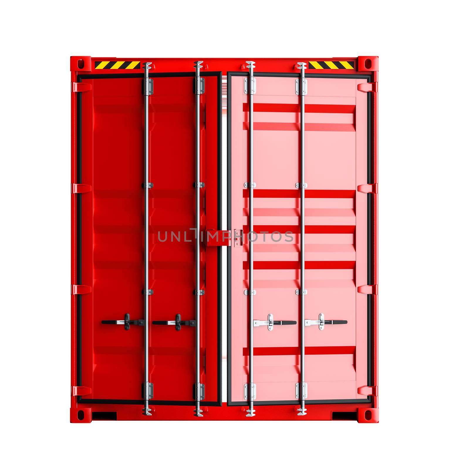Service delivery - red cargo container by cherezoff
