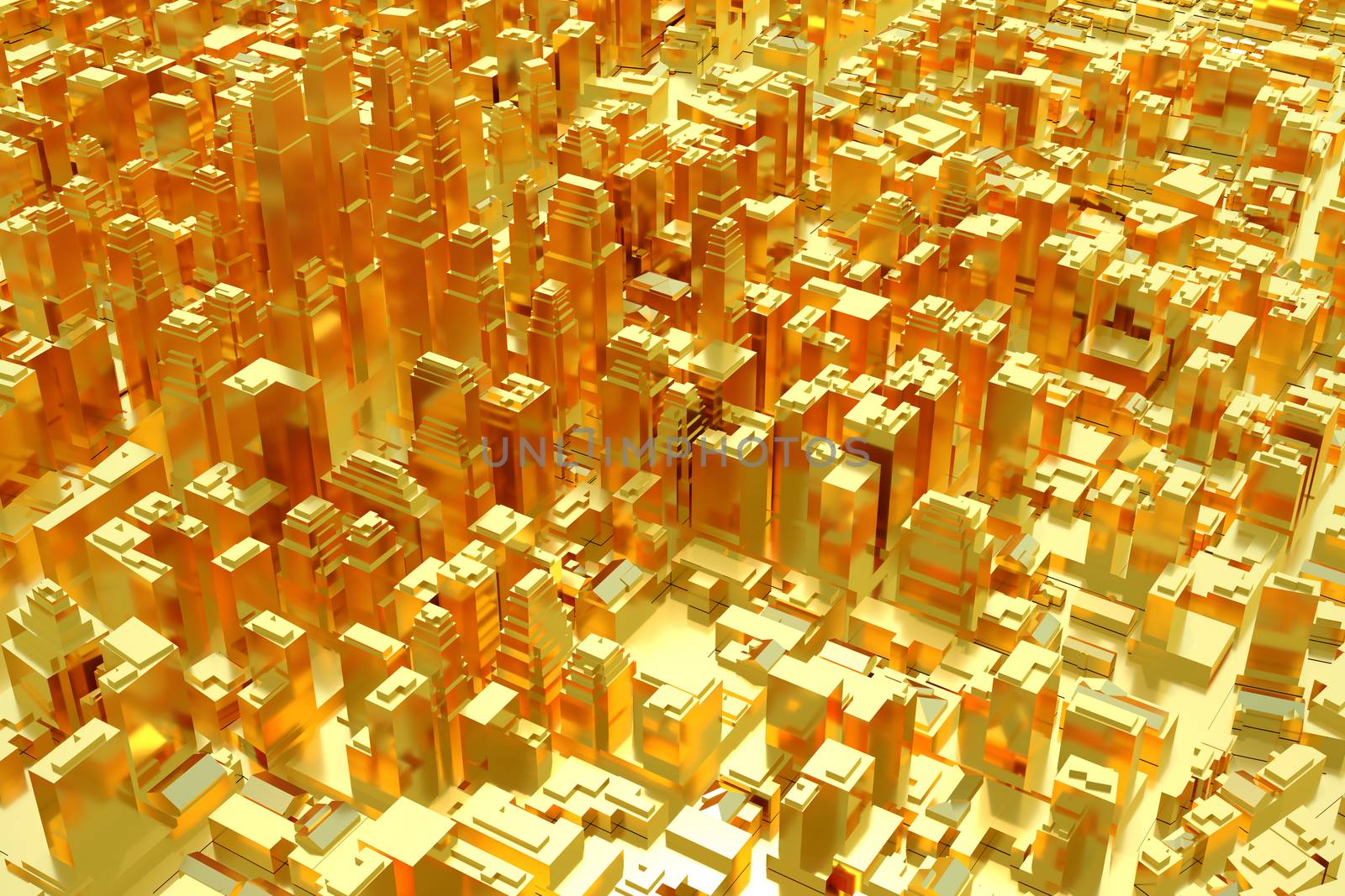 Golden city. Abstract business background by cherezoff