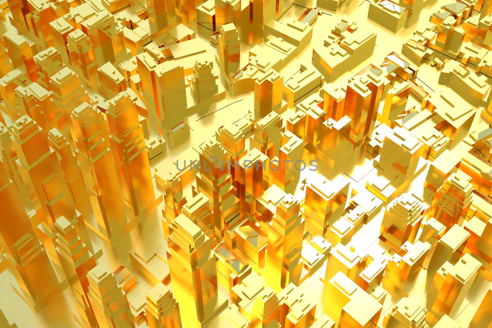 Golden city. Abstract business background by cherezoff