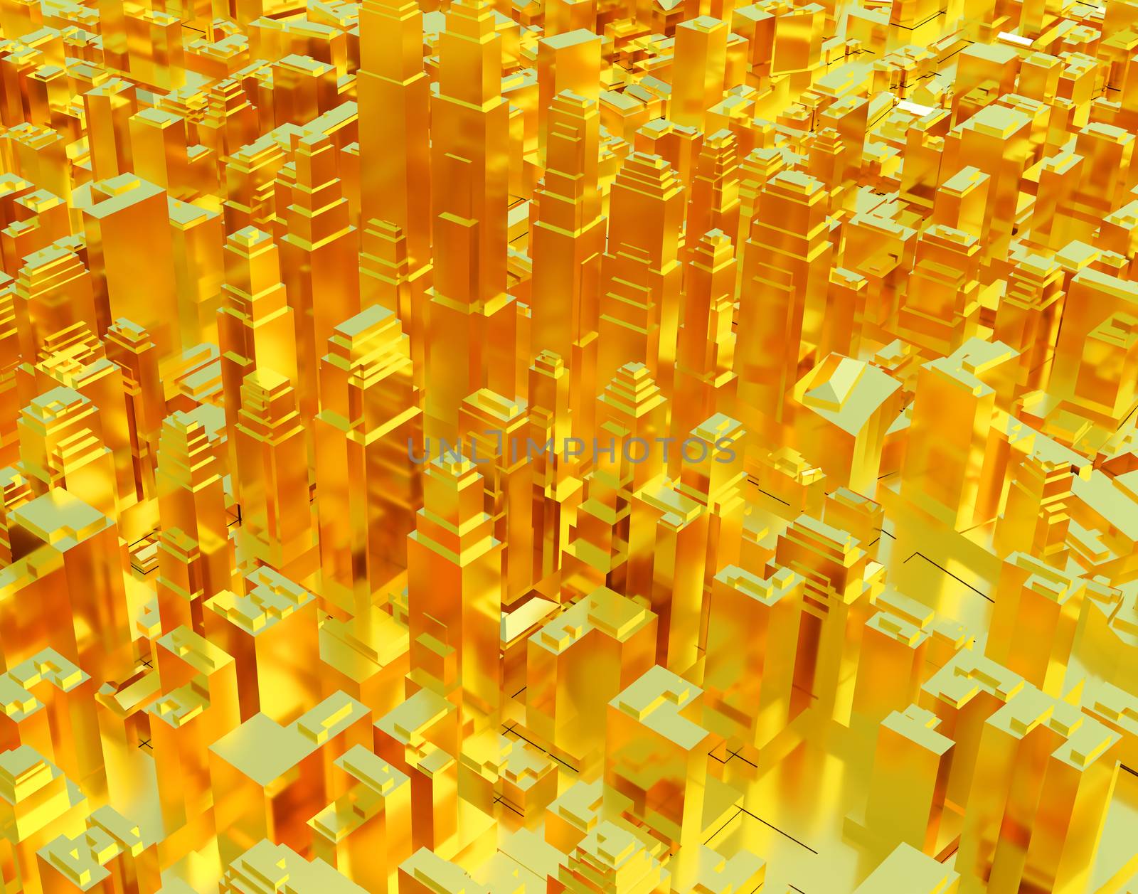 Golden city. Abstract business background by cherezoff