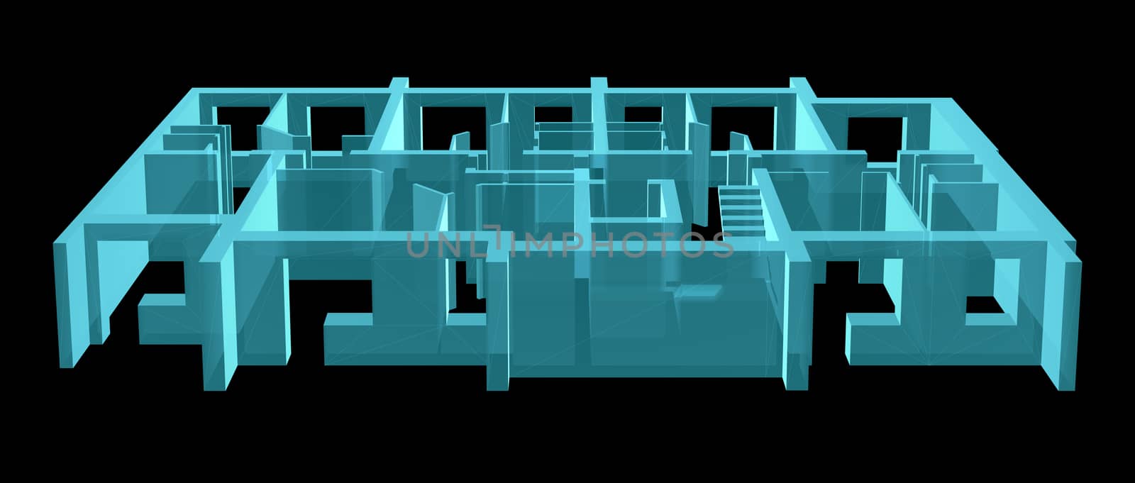 X-Ray. Model Floor of Apartment Block by cherezoff