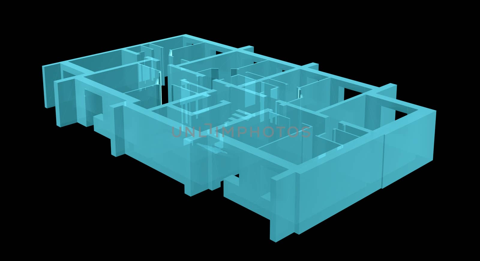 X-Ray. Model Floor of Apartment Block by cherezoff