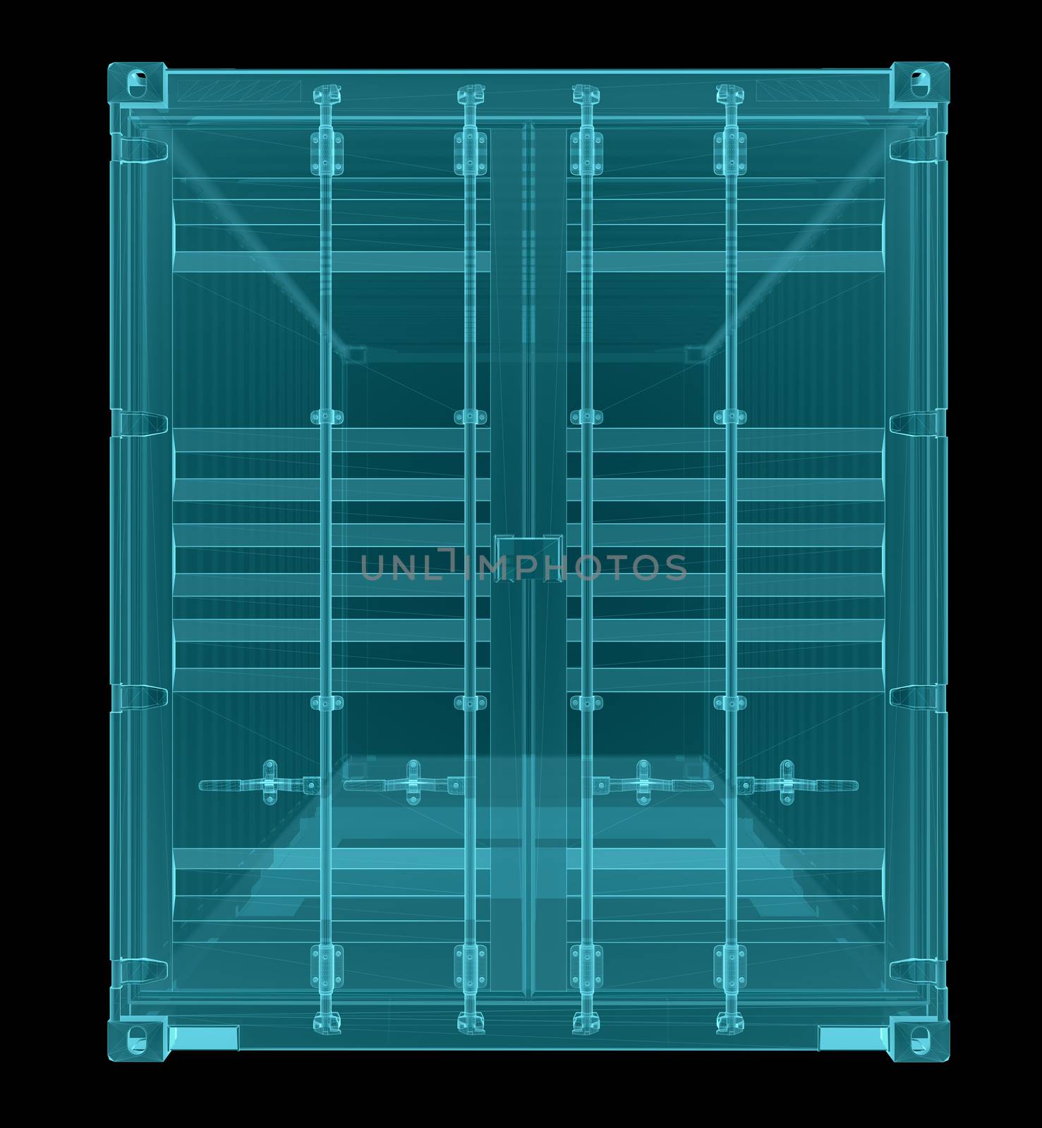 Shipping container. X-ray image by cherezoff