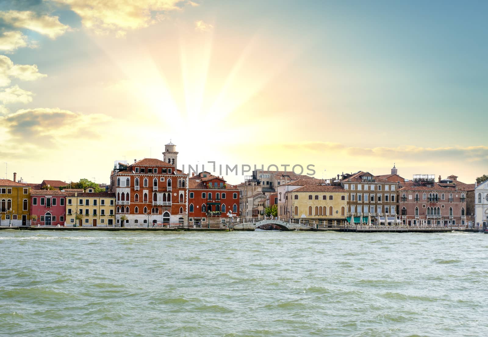 Sunrise at Grand Canal in Venice. Italy