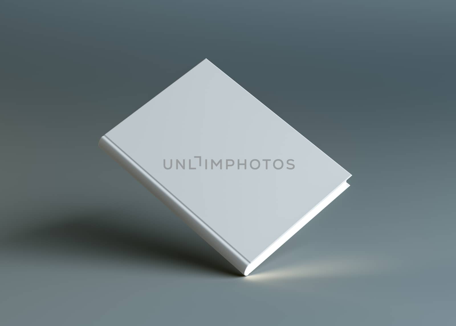A closed white empty book stands on the corner by cherezoff