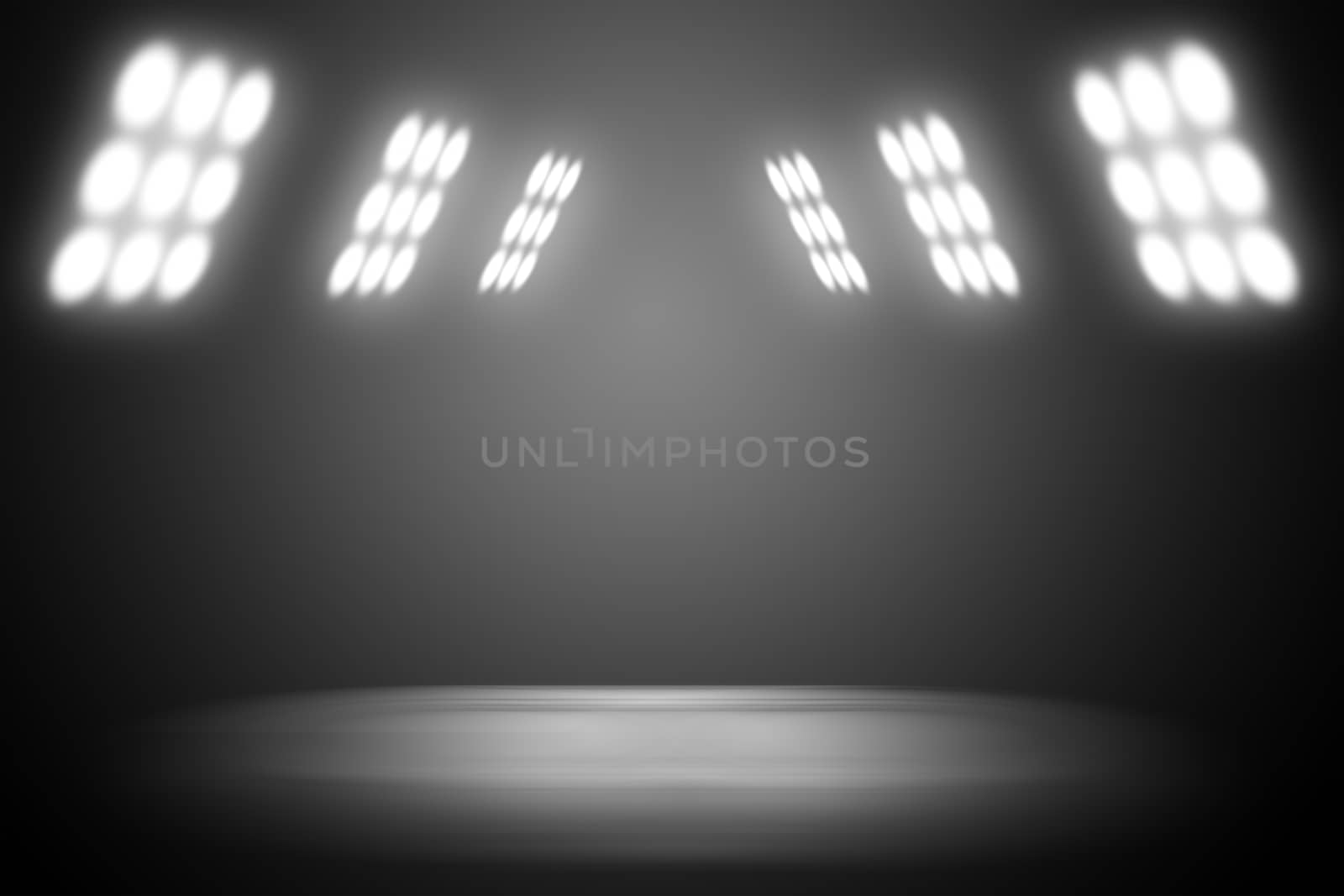 Light from windows illuminates dark background by cherezoff