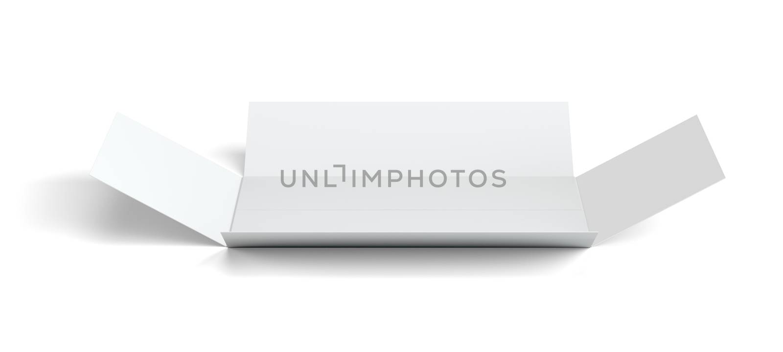 White open blank cardboard box. Isolated by cherezoff