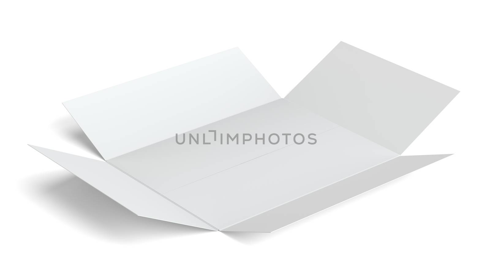 White open blank cardboard box. Isolated by cherezoff