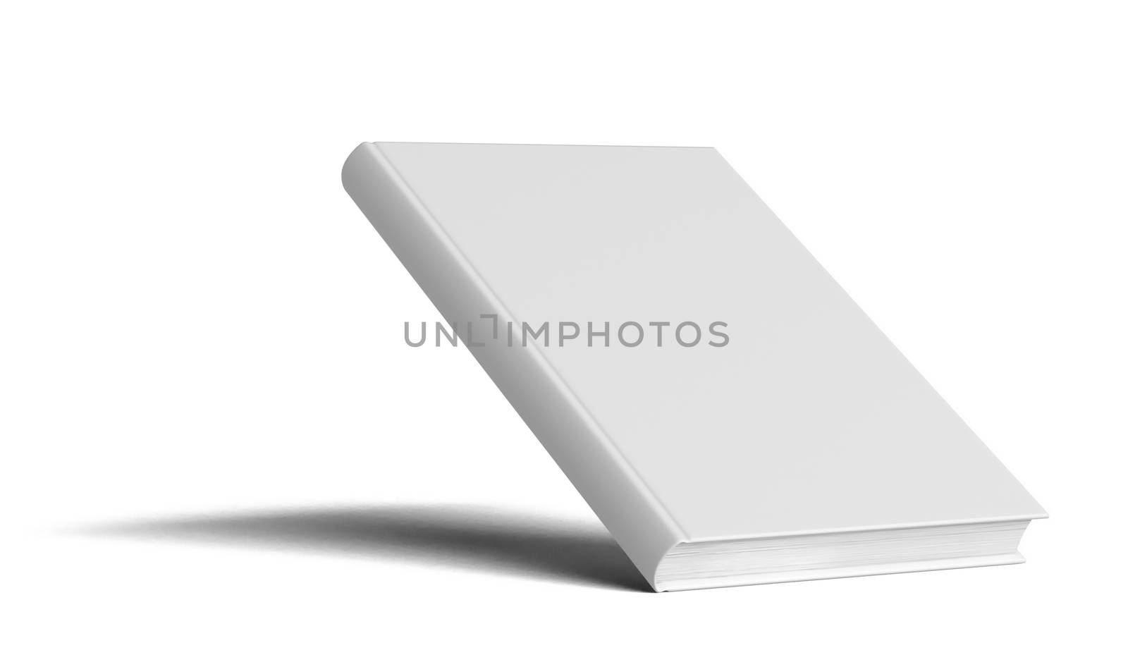 The white empty book is tilted. Isolated by cherezoff