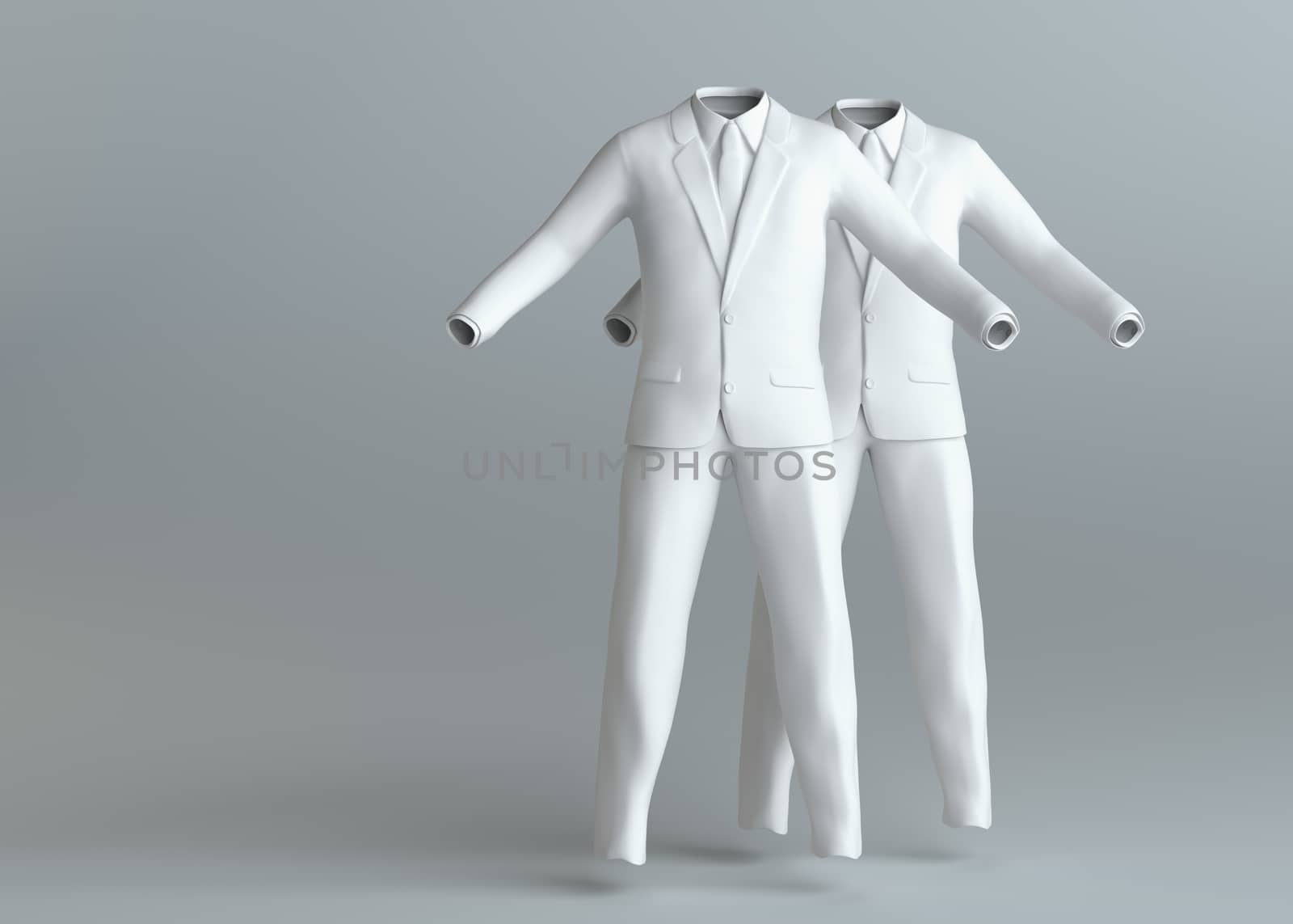 White empty elegance suit without people by cherezoff